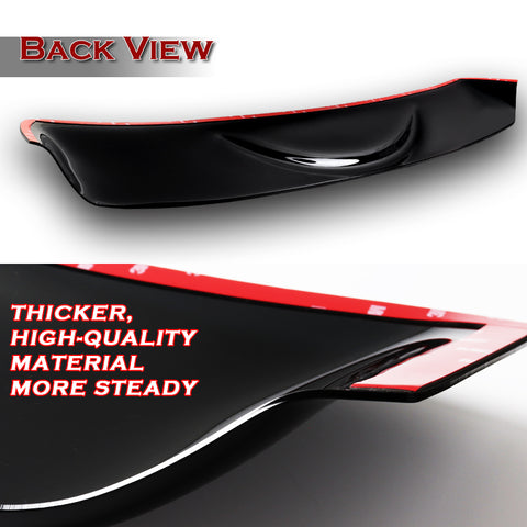 For 2010-2015 Chevy Camaro Coupe Black ABS Rear Window Roof Visor Spoiler Wing + For 2010-2015 Chevy Camaro ABS Black Side Window Louvers Scoop Cover Vent