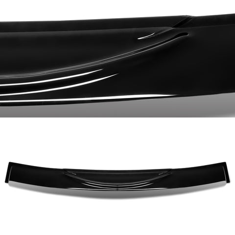 For 2015-2017 Ford Mustang Painted Black Front Bumper Body Kit Spoiler Lip 3pcs + For 2015-2020 Ford Mustang Coupe Black ABS Rear Window Roof Visor Spoiler Wing