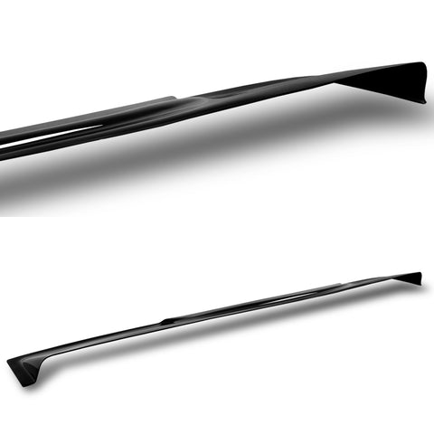For 2015-2017 Ford Mustang Painted Black Front Bumper Body Kit Spoiler Lip 3pcs + For 2015-2020 Ford Mustang Coupe Black ABS Rear Window Roof Visor Spoiler Wing