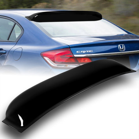 For 2006-2015 Honda Civic Sedan Black ABS Plastic Rear Window Roof Spoiler Visor