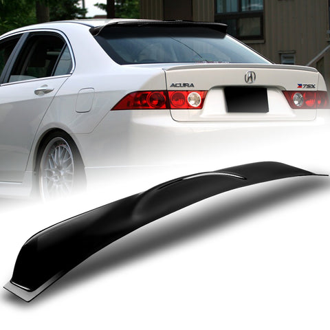 For 2004-2008 Acura TSX Black ABS Plastic Rear Window Roof Visor Spoiler Wing