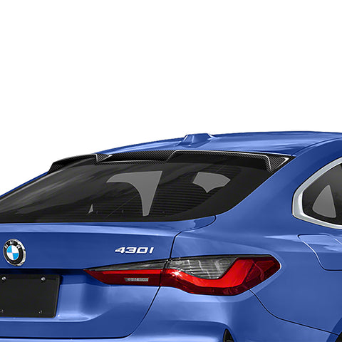 For 2021-2023 BMW 4-Series Gran Coupe G26 V-Style Carbon Fiber Rear Roof Spoiler