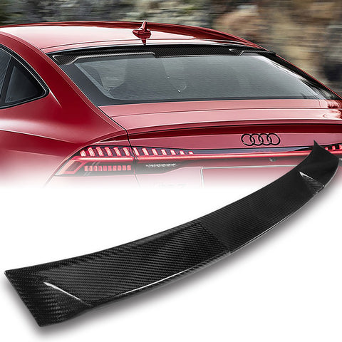 For 2019-2023 Audi A7/S7/RS7 Carbon Fiber Rear Roof Window Visor Spoiler Wing