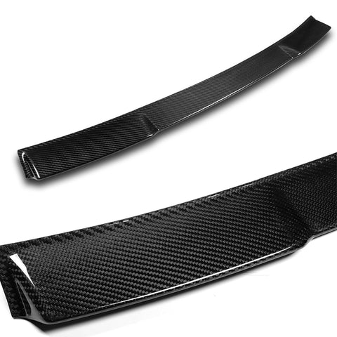 For 2009-2014 Acura TSX Sedan V-Style Carbon Fiber Duckbill Trunk Spoiler Wing  + For 2009-2014 Acura TSX V-Style Carbon Fiber Rear Window Roof Visor Spoiler Wing