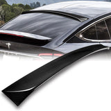 For 2016-2025 Tesla Model X OE-Style Real Carbon Fiber Rear Trunk Spoiler Wing + For 2016-2025 Tesla Model X SUV Carbon Fiber Rear Roof Window Visor Spoiler Wing