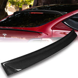 For 2020-2024 Tesla Model Y Real Carbon Fiber Front Bumper Spoiler Splitter Lip 3pcs + For 2020-2024 Tesla Model Y Carbon Fiber Rear Roof Window Visor Spoiler Wing