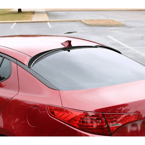 For 2011-2013 Kia Optima K5 V-Style Real Carbon Fiber Rear Trunk Spoiler Wing + For 2011-2015 Kia Optima K5 V-Style Carbon Fiber Rear Roof Window Spoiler Wing