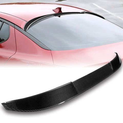 For 2011-2013 Kia Optima K5 V-Style Real Carbon Fiber Rear Trunk Spoiler Wing + For 2011-2015 Kia Optima K5 V-Style Carbon Fiber Rear Roof Window Spoiler Wing