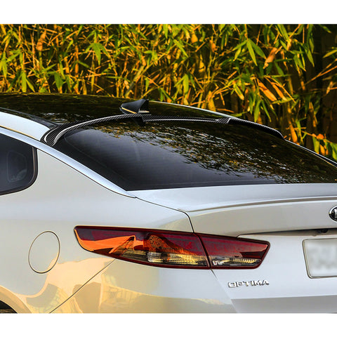 For 2016-2020 Kia Optima K5 V-Style Carbon Fiber Rear Roof Window Spoiler Wing