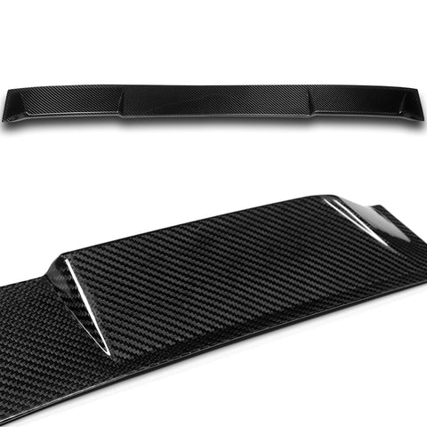 For 2010-2012 Hyundai Genesis Coupe Real Carbon Fiber Front Bumper Spoiler Lip 3pcs + For 2010-2016 Hyundai Genesis Coupe 2DR OE-Style Carbon Fiber Trunk Spoiler Wing + For 2010-2016 Hyundai Genesis Coupe Carbon Fiber Rear Roof Visor Window Spoiler