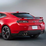 For 2016-2018 Chevy Camaro Real Carbon Fiber ZL1 Style Front Bumper Body Kit Lip 3pcs + For 2016-2018 Chevy Camaro Coupe Real Carbon Fiber Rear Window Roof Spoiler Wing