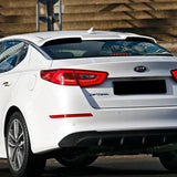 For 2011-2013 Kia Optima W-Power Pearl White V-Style Rear Trunk Lid Spoiler Wing + For 2011-2015 Kia Optima W-Power Pearl White Rear Roof Window Visor Spoiler Wing