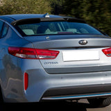 For 2016-2020 Kia Optima W-Power Pearl Black V-Style Trunk Duckbill Spoiler Wing + For 2016-2020 Kia Optima W-Power Pearl Black Rear Roof Window Visor Spoiler Wing