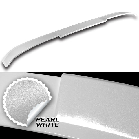 For 2016-2020 Kia Optima W-Power Pearl White V-Style Trunk Duckbill Spoiler Wing + For 2016-2020 Kia Optima W-Power Pearl White Rear Roof Window Visor Spoiler Wing