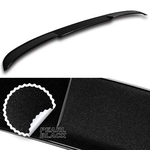 For 2021-2024 Kia K5 W-Power ABS Pearl Black V-Style Rear Trunk Lid Spoiler Wing + For 2021-2024 Kia K5 W-Power Pearl Black Rear Roof Window Visor Spoiler Wing