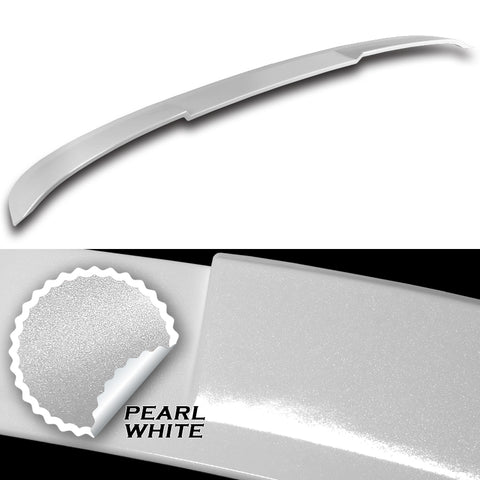 For 2021-2024 Kia K5 W-Power ABS Pearl White V-Style Rear Trunk Lid Spoiler Wing  + For 2021-2024 Kia K5 W-Power Pearl White Rear Roof Window Visor Spoiler Wing