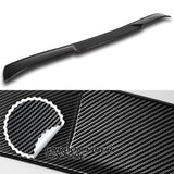 For 2017-2021 Alfa Romeo Giulia Carbon Look Front Bumper Body Kit Spoiler Lip 3pcs + For 2017-2023 Alfa Romeo Giulia W-Power Carbon Look V-Style Trunk Spoiler Wing + For 2017-2023 Alfa Romeo Giulia W-Power Carbon Look Rear Roof Visor Spoiler Wing