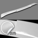 For 2017-2021 Alfa Romeo Giulia Painted White Front Bumper Body Kit Spoiler Lip 3pcs + For 2017-2023 Alfa Romeo Giulia W-Power Pearl White V-Style Trunk Spoiler Wing +