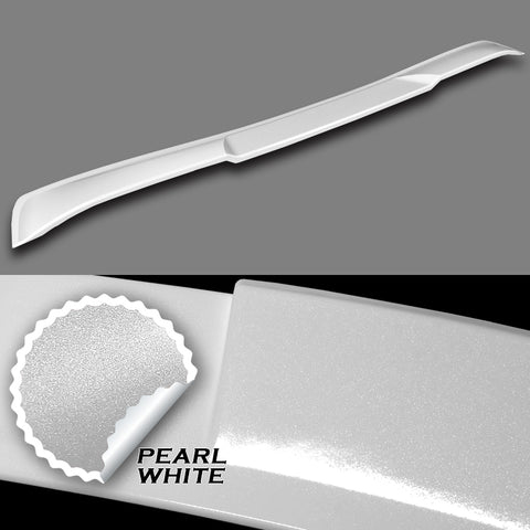 For 2017-2021 Alfa Romeo Giulia Painted White Front Bumper Body Kit Spoiler Lip 3pcs + For 2017-2023 Alfa Romeo Giulia W-Power Pearl White V-Style Trunk Spoiler Wing +