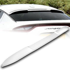 For 2018-2023 Kia Stinger W-Power Pearl White Rear Roof Window Visor Spoiler