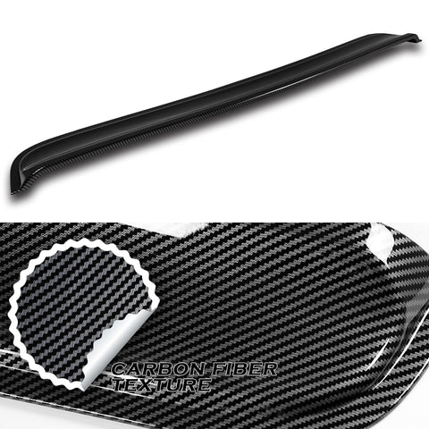 For 2008-23 Dodge Challenger W-Power Carbon Look Rear Roof Window Visor Spoiler + For 2008-2023 Dodge Challenger Carbon Style Side Window Louvers Scoop Cover Vent