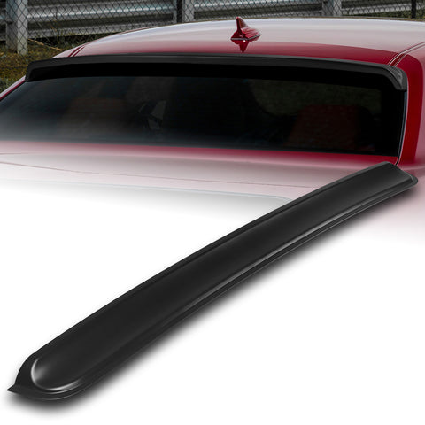 For 2008-23 Dodge Challenger W-Power Matt Black Rear Roof Window Visor Spoiler + For 2008-2023 Dodge Challenger ABS Black Side Window Louvers Scoop Cover Vent