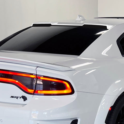For 2011-2023 Dodge Charger W-Power Pearl White Rear Roof Visor Spoiler Wing