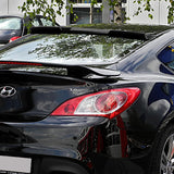 For 2013-2016 Hyundai Genesis Coupe Painted Black KS-Style Front Bumper Body Lip 3pcs + For 2010-2016 Hyundai Genesis Coupe W-Power Pearl Black Rear Roof Visor Spoiler