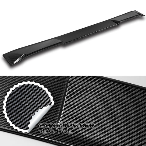 For 2013-2016 Hyundai Genesis Coupe Carbon Look KS-Style Front Bumper Body Lip 3pcs + For 2010-2016 Hyundai Genesis Coupe W-Power Carbon Look Rear Roof Visor Spoiler