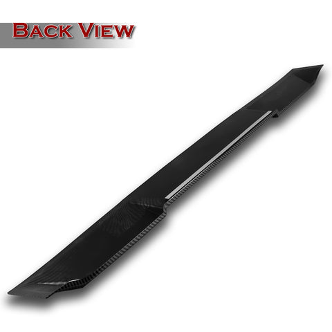 For 2013-2016 Hyundai Genesis Coupe Carbon Look KS-Style Front Bumper Body Lip 3pcs + For 2010-2016 Hyundai Genesis Coupe W-Power Carbon Look Rear Roof Visor Spoiler