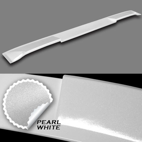 For 2013-2016 Hyundai Genesis Coupe Painted White KS-Style Front Bumper Body Lip 3pcs + For 2010-2016 Hyundai Genesis Coupe W-Power Pearl White Rear Roof Visor Spoiler