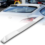 For 2013-2016 Hyundai Genesis Coupe Painted White KS-Style Front Bumper Body Lip 3pcs + For 2010-2016 Hyundai Genesis Coupe W-Power Pearl White Rear Roof Visor Spoiler