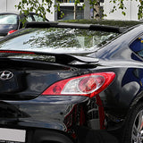 For 2013-2016 Hyundai Genesis Coupe Matt Black KS-Style Front Bumper Spoiler Lip 3pcs + For 2010-2016 Hyundai Genesis Coupe W-Power Matt Black Rear Roof Visor Spoiler