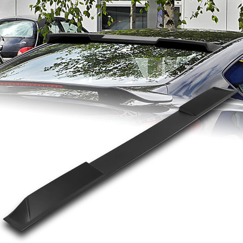 For 2013-2016 Hyundai Genesis Coupe Matt Black KS-Style Front Bumper Spoiler Lip 3pcs + For 2010-2016 Hyundai Genesis Coupe W-Power Matt Black Rear Roof Visor Spoiler