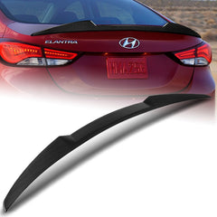 For 2011-2016 Hyundai Elantra 4DR W-Power Carbon Look V-Style Trunk Spoiler Wing