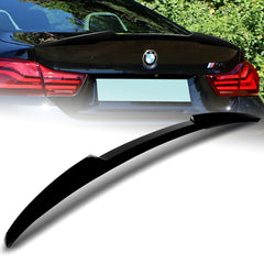 For 2015-2020 BMW M4 F82 Coupe W-Power Pearl Black V-Style Trunk Spoiler Wing