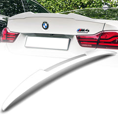For 2015-2020 BMW M4 F82 Coupe W-Power Pearl White V-Style Trunk Spoiler Wing