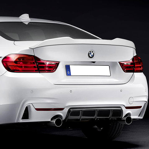 For 2014-2020 BMW 4-Series F32 Coupe W-Power Pearl White V-Style Trunk Spoiler