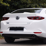 For 2019-2023 Mazda 3 Sedan W-Power Pearl White V-Style Trunk Lid Spoiler Wing
