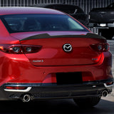 For 2019-2023 Mazda 3 Sedan W-Power Primer Black V-Style Trunk Lid Spoiler Wing