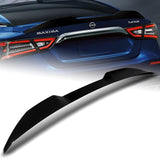 For 2016-2023 Nissan Maxima W-Power Pearl Black V-Style Duckbill Trunk Spoiler