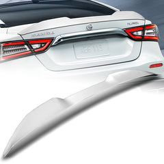 For 2016-2023 Nissan Maxima W-Power Pearl White V-Style Duckbill Trunk Spoiler