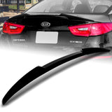 For 2014-2015 Kia Optima K5 W-Power Pearl Black V-Style Rear Trunk Spoiler Wing + For 2011-2015 Kia Optima W-Power Pearl Black Rear Roof Window Visor Spoiler Wing