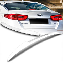 For 2014-2015 Kia Optima K5 W-Power Pearl White V-Style Rear Trunk Spoiler Wing + For 2011-2015 Kia Optima W-Power Pearl White Rear Roof Window Visor Spoiler Wing