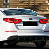 For 2014-2015 Kia Optima K5 W-Power Pearl White V-Style Rear Trunk Spoiler Wing + For 2011-2015 Kia Optima W-Power Pearl White Rear Roof Window Visor Spoiler Wing