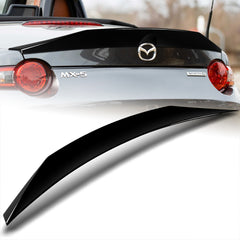 For 2016-2024 Mazda Miata MX-5 W-Power Pearl Black Duckbill Rear Trunk Spoiler