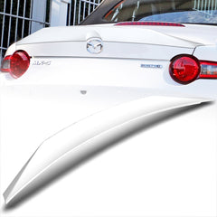 For 2016-2024 Mazda Miata MX-5 W-Power Pearl White Duckbill Rear Trunk Spoiler