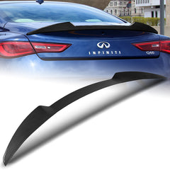 For 2017-2022 Infiniti Q60 Coupe W-Power Carbon Look V-Style Rear Trunk Spoiler