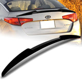 For 2011-2013 Kia Optima W-Power Pearl Black V-Style Rear Trunk Lid Spoiler Wing + For 2011-2015 Kia Optima W-Power Pearl Black Rear Roof Window Visor Spoiler Wing