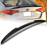 For 2011-2013 Kia Optima W-Power Carbon Painted V-Style Rear Trunk Spoiler Wing + For 2011-2015 Kia Optima W-Power Carbon Look Rear Roof Window Visor Spoiler Wing